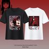 Camiseta Crazy Gambling Deep Animação Círculo Casal Masculino e Feminino Estudante Manga Curta Lua Amarela Luna Cobra Manga Sonho Camiseta de Algodão