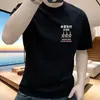 Camiseta de Manga Corta de Lujo de Marca Europea de Moda para Hombre con Estampado de Motocicleta, Top de Media Manga para Hombres Jóvenes