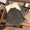 Camisa básica para bebês, outono e inverno, novos meninos e meninas, estilo coreano, blusa grossa, camiseta interna elástica e quente para bebês