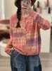 Outono de 2026 Novo Estilo Transfronteiriço Fio de Algodão Retrô Solto Cor de Cetim Gola Redonda Versátil Casual Top Cardigan de Tricô Feminino
