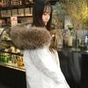 Chaqueta de plumón Dongdaemun de Corea del Sur para mujer 2024 otoño e invierno nueva de longitud media engrosada hasta la rodilla moderna con cuello grande de piel abrigo blanco