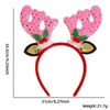 Diadema Navideña para Niños Dibujos Animados Astas Sombrero Navideño Diadema Decoración Fiesta Navideña Reno Anciano Hebilla para la Cabeza Tocado