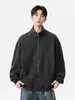 Ropa para Hombre Pengyun: Cárdigan Gris con Cuello Alto, Sudadera de Color Sólido, Nuevo Estilo Otoño/Invierno, Chaqueta para Hombre Gruesa y Forrada de Polar, Moderna