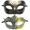 Máscara de mascarada para casal, carnaval de Halloween, coroa de Páscoa, máscara romana de topo plano, reunião de festa de performance