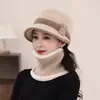 Novos Chapéus Femininos de Outono e Inverno, Estilo Mãe Estilo Hepburn Chapéus Versáteis, Chapéus de Tricô Espessos à Prova de Frio e Quentes