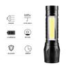 Linterna transfronteriza luz fuerte recargable USB para exteriores superbrillante largo alcance hogar luz de emergencia fuerzas especiales impermeable mini