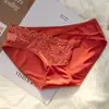 Ropa Interior Fina de Encaje Satinado de Lujo para Niña, Tirantes Finos Sexys, Hueca, Transpirable, Refrescante, Bragas para Mujer con Sensación de Piel