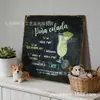 Pinturas decorativas de hojalata personalizadas transfronterizas con temática de bebidas, forma cuadrada, 20/30 cm