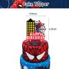 Decoración de Fiesta de Cumpleaños Temática de Spiderman Bandera de Spiderman Tarjeta para Pastel Globo Adorno Espiral Artículos para Fiesta