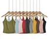 Top Regata Sexy Gola U e Alça no Pescoço Estilo Europeu e Americano, Novo Top Básico Curto Slim Fit Cor Sólida Menina Apimentada para Mulheres
