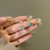 Brincos de Estrela Azul Gelo com Laço para Mulheres, Novo Estilo, Luxo Leve, Design de Nicho, Brincos de Zircônia Super Brilhantes