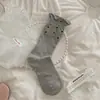 Calcetines holgados de lunares con volantes para mujer, estilo primavera y verano, calcetines finos transpirables estilo Ins con diseño calado súper femenino