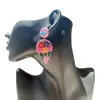 Pendientes de Arcilla Blanda de Pascua Pendientes de Flor Hechos a Mano de Nicho de Gama Alta Pendientes de Flor Exagerados Bohemios