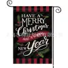 Bandera de Jardín de Navidad Árbol de Navidad Santa Impresión a Doble Cara Lino Bandera Banner Decoración de Patio para Vacaciones