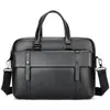 Nova Pasta Masculina de Couro Genuíno Horizontal para Negócios Bolsa de Mão de Couro Bovino Bolsa para Computador Bolsa Transversal Casual Bolsa de Negócios para Homens