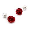 Gemelos de rosa roja Hechicera Azul botones para camisa francesa gemelos para hombre y mujer cuffnails spot