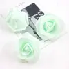 Venta al por mayor de flores de rosa de espuma de simulación de 6 cm, cabeza de flor DIY para boda, novia, con flores, flores de boda, caja de dulces, accesorios