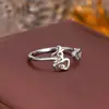 Anillo de Plata de Ley 925 100 Apellidos Familiares Apellido Familiar Anillo para Mujer Nuevo Amor Diseño de Nicho Sentido Anillo de Dedo Abierto Todo-partido Regalo