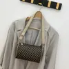 Bolsa de almofada com estampa floral de moda design versátil moderno alça de ombro larga bolsa de ombro bolsa feminina