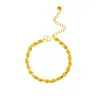 Pulseira de contas botão flash dourado Vietnã personalidade tendência botão brilhante conta design nicho pulseira versátil