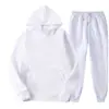 Moletom com Capuz de Lã Casual de Corte Amplo Tamanho Grande para Primavera e Outono do Sudeste Asiático Manga Longa Cor Sólida Conjunto Esportivo