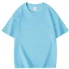 En stock: Camiseta de algodón puro de 220 g, manga corta caída, estilo coreano, suministro exclusivo, top holgado, camiseta unisex
