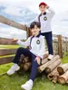 Conjunto de Camisetas de Manga Larga para Hombre y Mujer de Primavera y Otoño, Camiseta Básica Polo, Uniforme de Guardería, Uniforme de Escuela Primaria, Uniforme de Clase, Conjunto de Dos Piezas