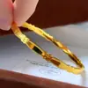 Pulsera de Mariposa Hielo Triturado Color Oro para Mujer, Oro de Arena Vietnamita de Imitación, Joyería de Pulsera Versión Estrecha de Lujo Ligero de Gama Alta
