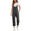 Pantalón de Peto Casual de Color Sólido Suelto de Pierna Recta para Mujer, Novedad Primavera 2025, Bolsillos Transfronterizos, Amazon