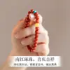 Pulsera de Ágata Roja del Sur para Mujer, Pulsera de Cuentas de Agata Roja de Yunnan Baoshan Tipo Antiguo de Carne Completa, Jade Rojo Natural, Cuentas de Buda del Año de Nacimiento del Hombre