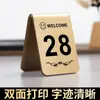 Placa de Número Digital Acrílica para Restaurante, Cafetería y Tienda de Té con Leche, Número de Llamada Doble Cara, Asiento Reservado, Soporte de Exhibición de Mesa