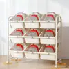 Estante de Armazenamento de Brinquedos Infantil Multicamadas, Estante de Armazenamento Doméstico de Grande Capacidade, Classificação Simples, Caixa de Armazenamento de Chão para Bebê