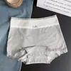 Directamente del fabricante: Pantalones Cortos de Algodón Puro para Mujer, Sin Costuras, Cómodos, Bloques de Color, Antibacterianos, Entrepierna Extendida, No Aprietan, Panties de Seguridad