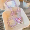 Set de Joyería de Collar Luminoso para Niños Dibujos Animados Accesorios de Niña Pequeña Pendientes de Clip Anillo Pulsera de Niña Pequeña Coloridos