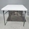 Mesa plegable moldeada por soplado de 86 cm para exteriores para puestos de mercado nocturno, mesa plegable de plástico para camping, mesa de comedor plegable portátil al por mayor