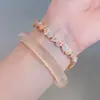"Sinfonía de Colores" Pulsera Dulce y Deslumbrante de Gotas de Agua Irregulares de Colores para Niñas, Joyería Única y Hermosa