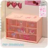 Caja de Almacenamiento Tipo Cajón de Nueve Compartimentos para Papelería de Escritorio Infantil, Caja Organizadora Creativa de Dibujos Animados Sanrio para Niñas y Estudiantes