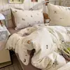 2026 Nuevo Juego de Cuatro Piezas Estudiante Dormitorio Individual Habitación Lavable Lavable a Máquina Suave Cómodo Simple Estilo Ins