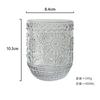 Venda Direta de Fábrica Design com Padrão de Girassol Embossado Antiderrapante Cilíndrico Matéria-Prima para Bebidas Lácteas Bebidas Frias Copo de Vidro Copo de Água