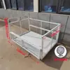 Carrito de Rotación de Materiales, Carrito de Entrega Rápida, Carrito de Valla para Guardería, Carrito Empujado a Mano, Carrito de Transporte con Cubierta de Placa de Hierro, Carrito Pequeño con Barandillas