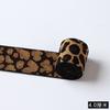 Banda Elástica Personalizada de Fábrica de 4 cm con Estampado de Leopardo Caqui Se Puede Hacer en Banda para el Cabello de Peluca Banda Elástica Jacquard Elástica Se Puede Personalizar