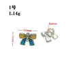 Quema a baja temperatura azul degradado flor mariposa aleación gota de aceite diy llavero accesorios de joyería pendientes colgante material