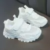 Tenis blancos para niña, zapatillas deportivas blancas para niño, nueva colección de otoño, tenis de malla transpirable, zapatos escolares de rendimiento para niño