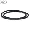 Cuerda de Cuero Acero Inoxidable Negro Hebilla de Grano de Arroz Cuerda Colgante para Colgante de Collar de Cuero Cuerda Peddar de Jade Jade para Hombres y Mujeres