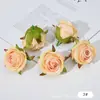 Gotas de Orvalho Simuladas, Cabeças de Rosa Loulan, Decoração de Casamento, Trabalhadores de Parede de Flores, Flores de Seda DIY, Gotas de Orvalho Simuladas, Botões de Flor