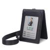 Funda de cuero para tarjeta de identificación, funda para credencial comercial, cordón para credencial, juego de certificado para tarjeta de autobús de estudiante, posición para múltiples tarjetas