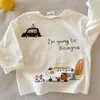 Camiseta Estampada Desenho Animado Infantil 206 Primavera e Outono Novo Estilo Meninos e Meninas Algodão Puro Soltinho Top Bebê Casual Manga Longa Fashion