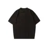 Roupas Masculinas Fengshe / Camiseta Masculina de Malha Manga Curta Gola V Estilo Old Money Gola Reversível Modelagem Solta Camiseta Tendência Retrô Japonesa