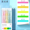 Set de Marcadores Resaltadores Retro de Doble Punta con Ventana Transparente para Estudiantes de Primaria y Secundaria, Bolígrafos Coloridos para Tomar Notas y Diario