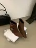 Botines de Tacón Alto con Hebilla Estilo Retro Coreano para Mujer 2026 Otoño/Invierno Nuevos Botas Martin Versátiles de Punta Cuadrada